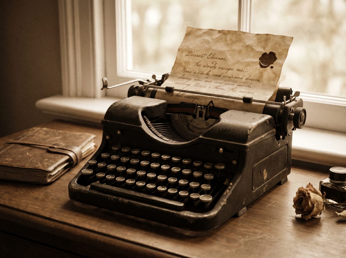 樱花视频-打字机与信纸的复古生活视频